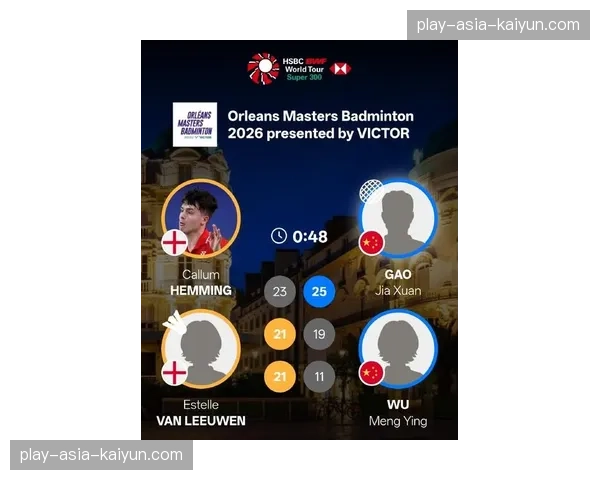 2026年奥尔良大师赛：各国年轻选手争夺奥运积分最后机会